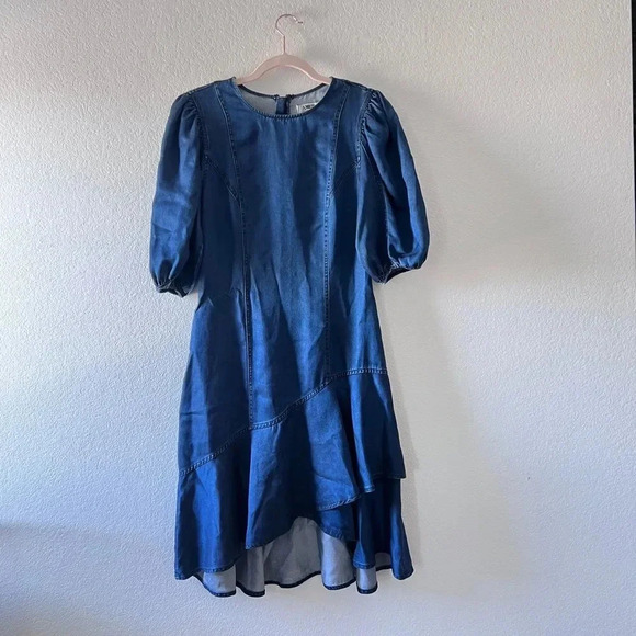 Amur Women's Blue Denim Emery Knee Length Dress size 2 - Picture 4 of 13